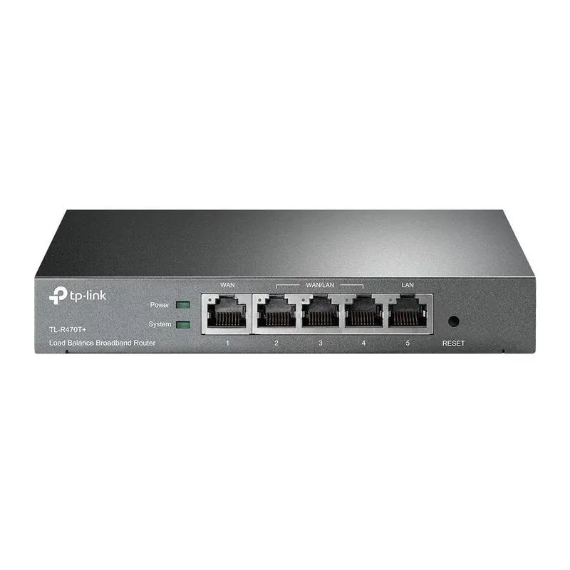 Router TP-Link TL-R470T+ Ethernet Fast 100 Mbps Multi-WAN 5 portas Segurança VPN