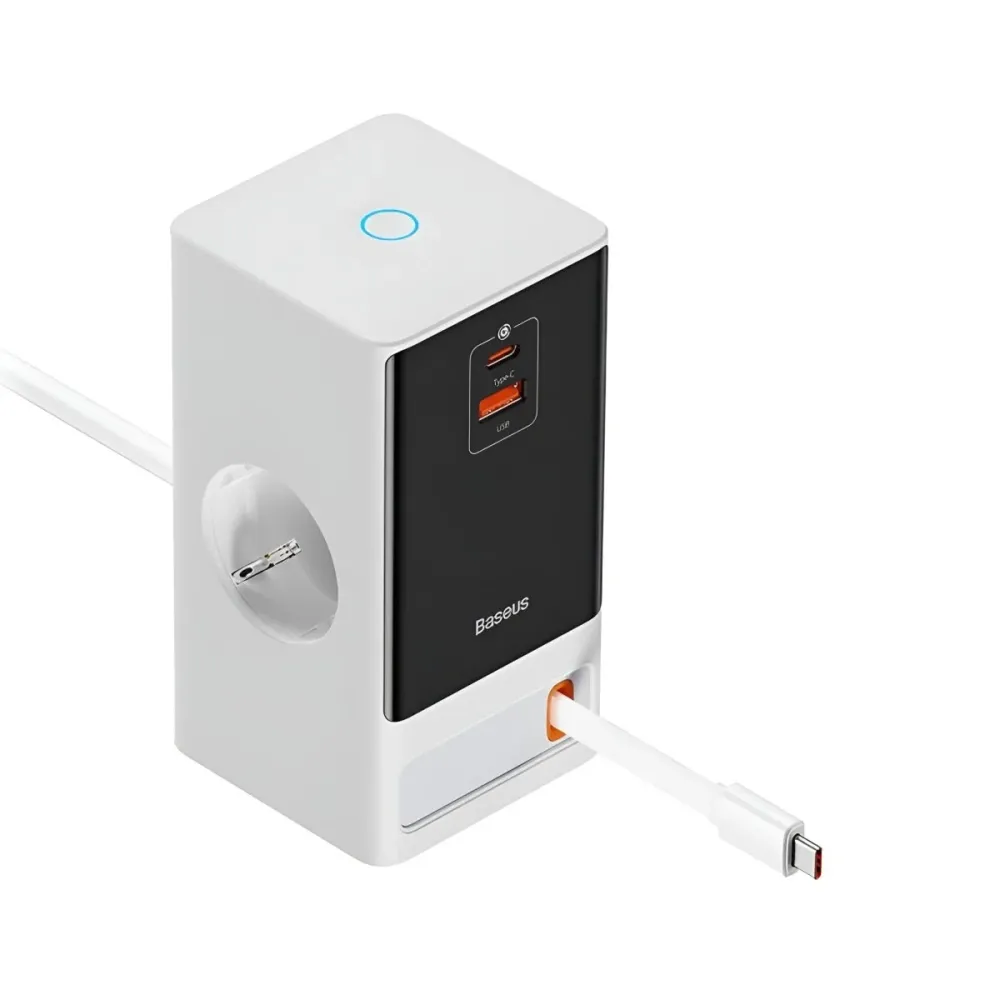 Dock Station Baseus PowerCombo USB-C 65W Branca
