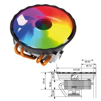 Cooler CPU Ice480 ARGB 4PIPES Fan120 PWM ARGB Am4/am5/1700