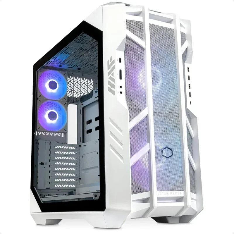 Caixa de Computador Cooler Master HAF700 Vidro Temperado USB 3.2 Branca