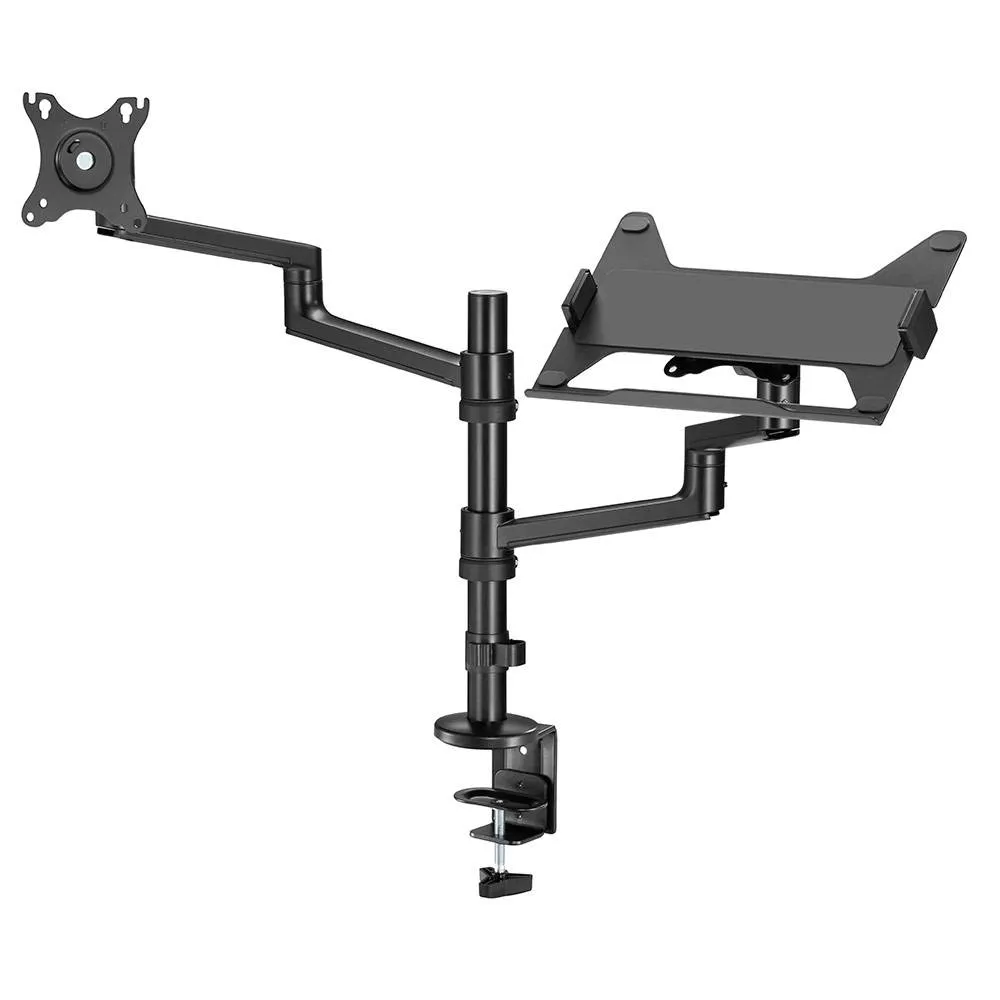 Suporte de Secretária Gembird MA-DA-04 Monitor + Notebook Desk Mount Preto