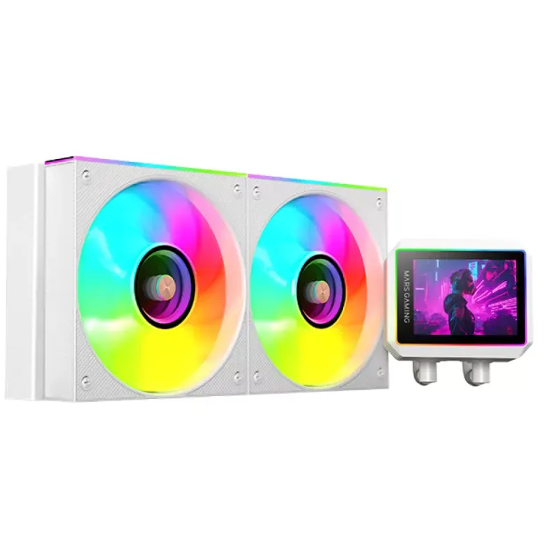 Cooler CPU Mars Gaming ML-VISIONII240W LCD ARGB Liquid Branco