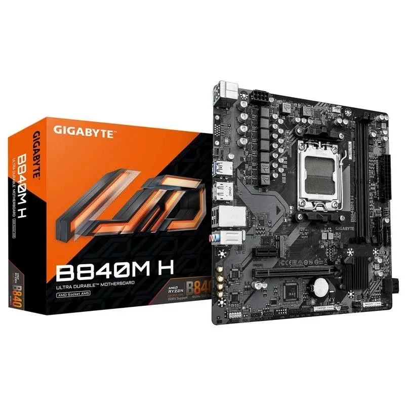 Motherboard GIGABYTE B840M H B840 Socket AM5 DDR5 Micro ATX PCIe 4.0 M.2 RAID