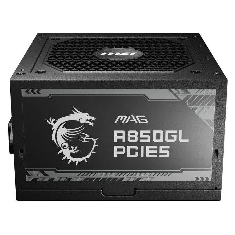 Fonte de Alimentação MSI MAG A850GL PCIE5 850W Certificação 80 PLUS Gold modular