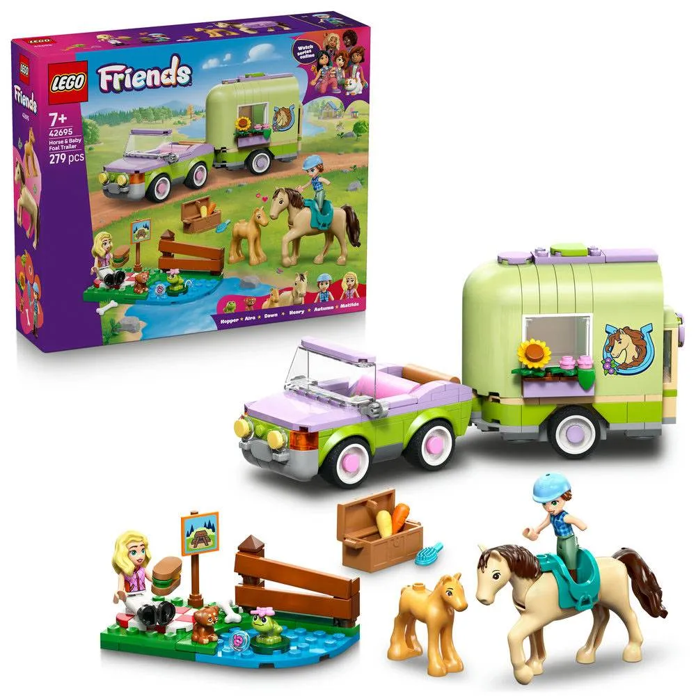LEGO Friends: Reboque para Cavalo e Potro | Idades 7+ | 279 Peças | Item 42695