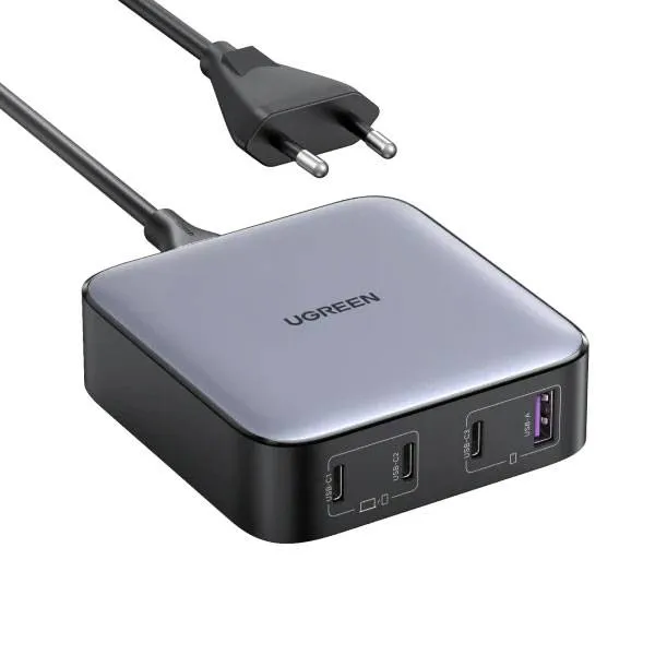 Carregador UGREEN CD328 100W USB 4-Port Desktop Fast Charger Cinza