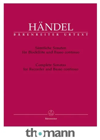 Bärenreiter Händel Sämtliche Sonaten Flöte