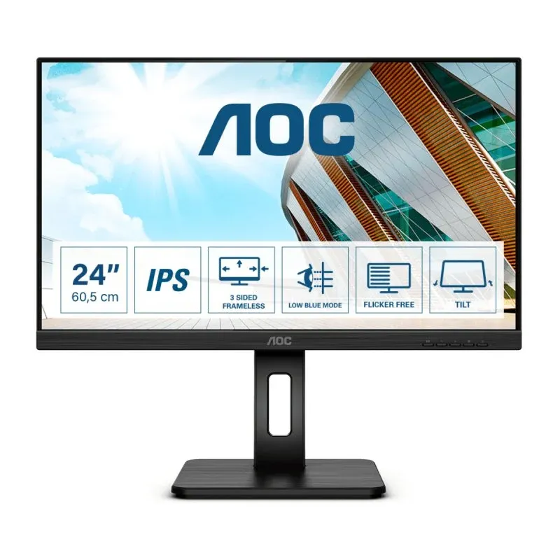 Monitor AOC Q24P2Q 24" LED IPS QuadHD FreeSync