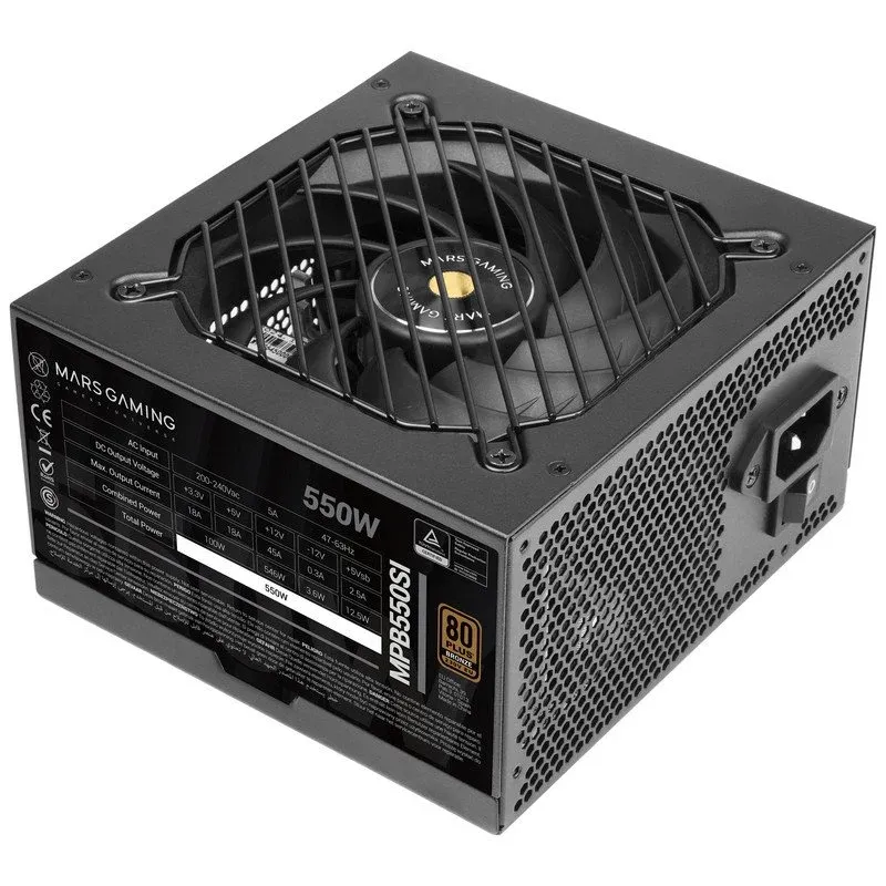 Fonte Alimentação Mars Gaming MPB550SI Fonte de Alimentação ATX 550W 80 Plus Bronze