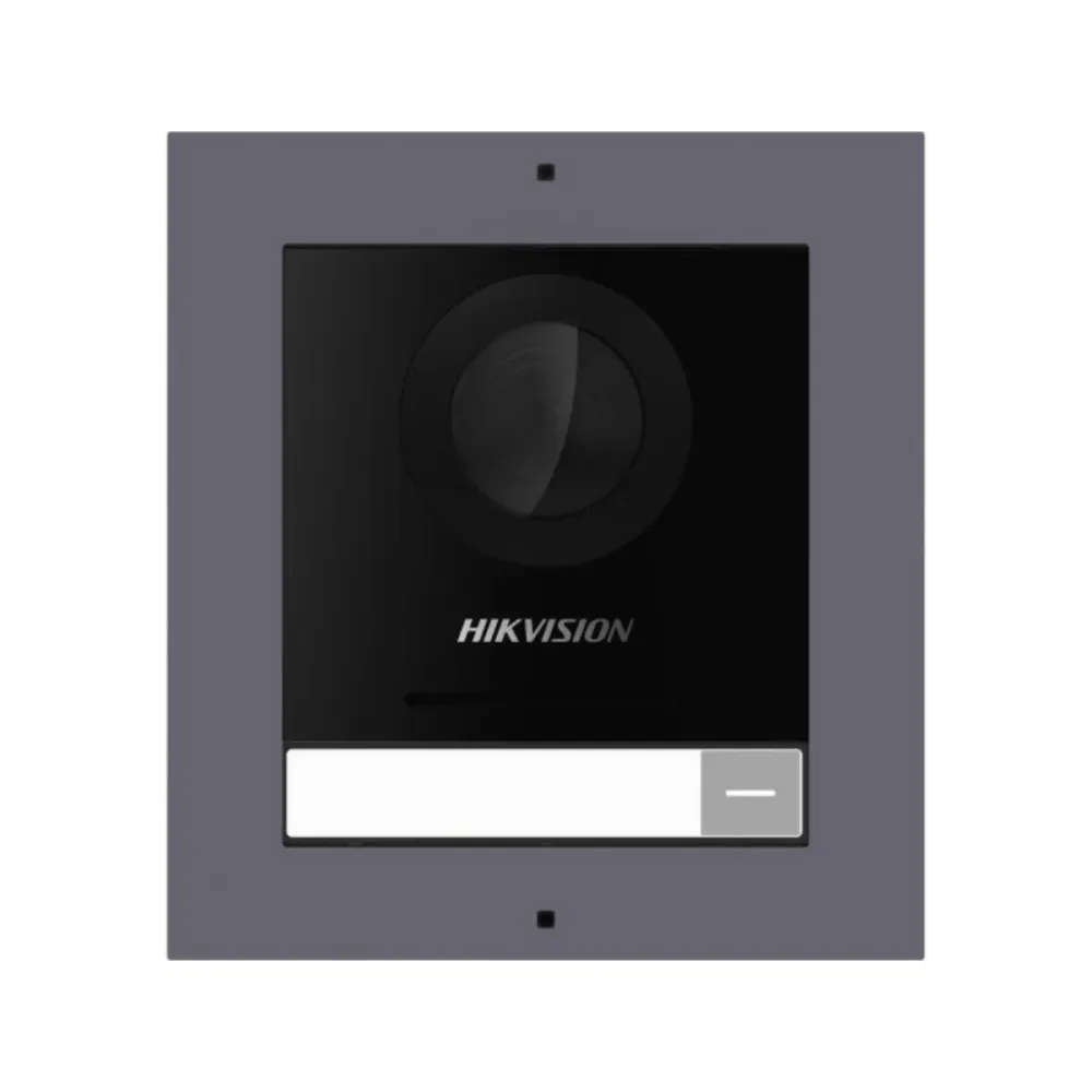 Vídeo Porteiro IP Hikvision Series Pro Modular 2MP WiFi PoE 1 Botões Superfície IP65