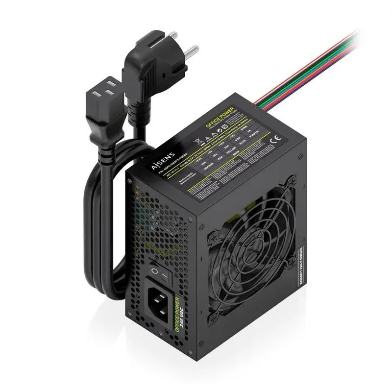 Fuente de Alimentación AISENS ASPC-500SFX-PSEBK 500W Certificação CE RoHS silenciosa