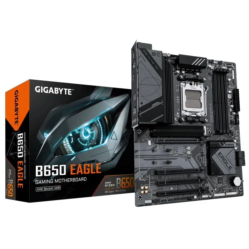 Gigabyte B650 EAGLE Motherboard ATX AM5 B650 DDR5 PCIe 5.0 USB 3.2 Gen2 LAN GbE