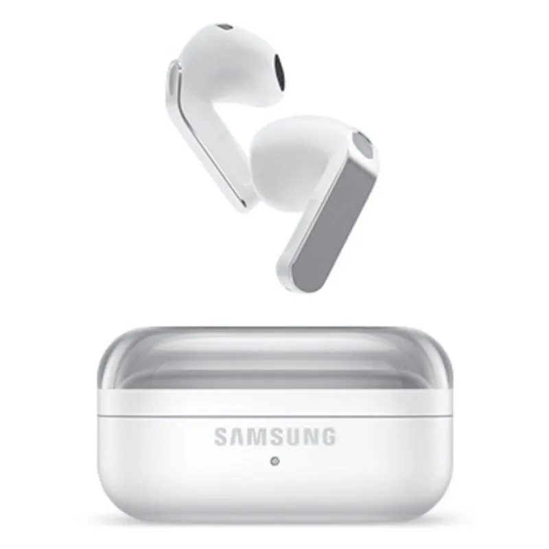 Auriculares sem fios Galaxy Buds4 Samsung Bluetooth com Cancelamento Ativo de Ruído brancos, IP54