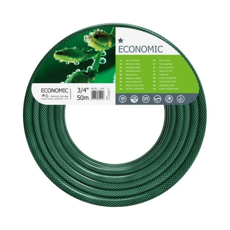Mangueira de jardim CELLFAST ECONOMIC 50 m verde 3 camadas resistente UV