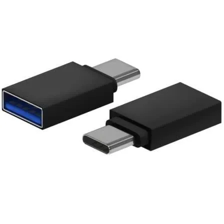 Adaptador USB C Macho - USB 3.2 Fêmea (Preto) - AISENS