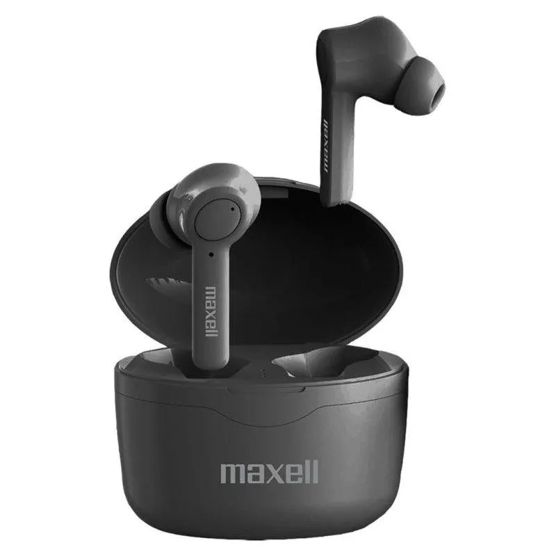 Auriculares Maxell Bass 13 Sync Up Inalámbricos Bluetooth para música e chamadas com microfone, proteção IPX4, preto