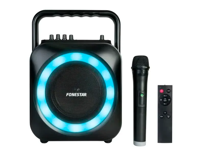 Coluna Portátil 35W RMS c/ Leitor MP3/USB/SD/BLUETOOTH + Microfone + Comando - BOX-35LED