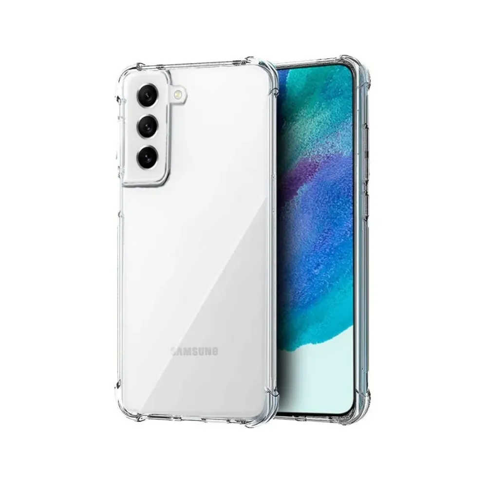 Capa de Silicone Anti-Choque para Samsung Galaxy S21 FE Transparente