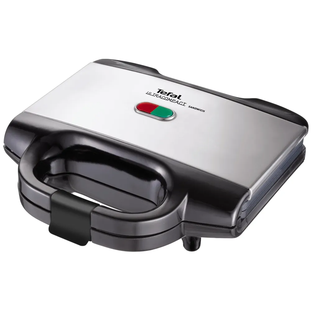 Tostadeira TEFAL Ultracompact SM1552 (700W - Antiaderente - Inox/Preto)