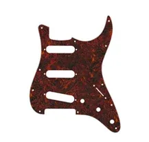 Pickguard Fender Strat 11 Hole S/S/S Configuration 4-Ply Tortoise Shell