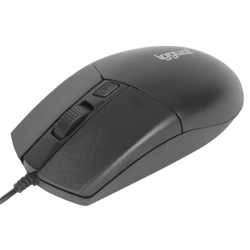 Rato IGGUAL COM-BUSINESS2 USB Tipo-A 2400 DPI Preto Ambidestro Com Fio