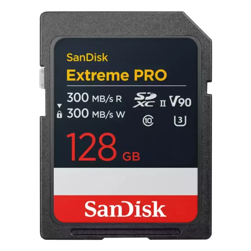 Extreme PRO 128GB V90 SDXC UHS-II 300MBs