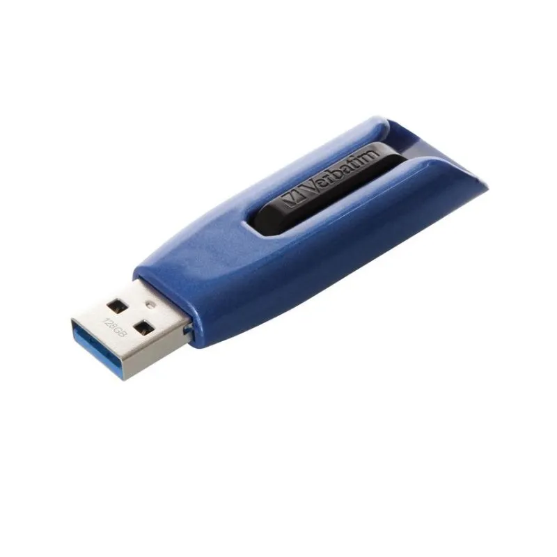 Pen USB Verbatim V3 MAX 128 GB USB 3.2 Gen 1 Deslizante Preto Azul