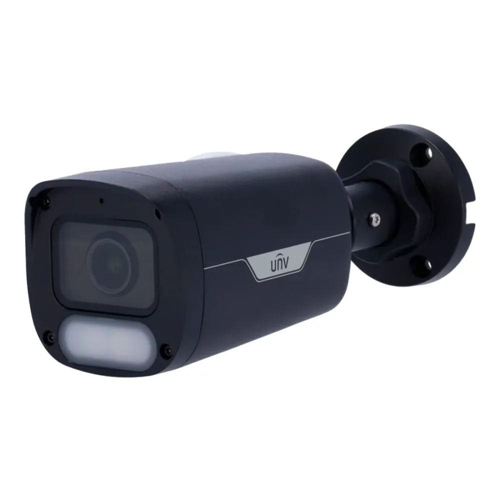 Câmara de Segurança IP Uniview Easy Bullet PoE 8MP 2.8mm IP67 ColorHunter Preta - IPC2318LE-ADF28KM-WP-BLACK