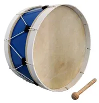 Bombo Tradicional Adamastor Nº6 Azul/Aro Branco 45cm