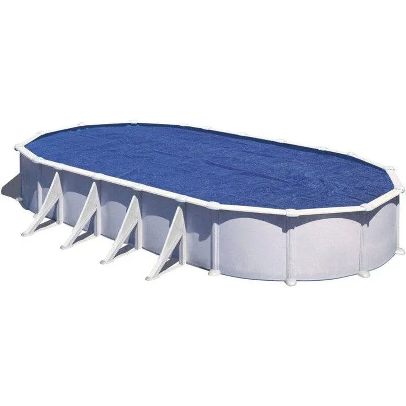 Toldo solar flotante a bolhas oval Gre 810x470 cm polietileno 180 micras azul anti-UV