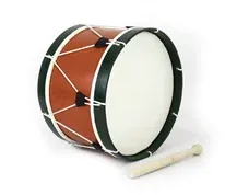 Bombo Tradicional Adamastor PLX13 Vermelho/Aro Verde 33cm