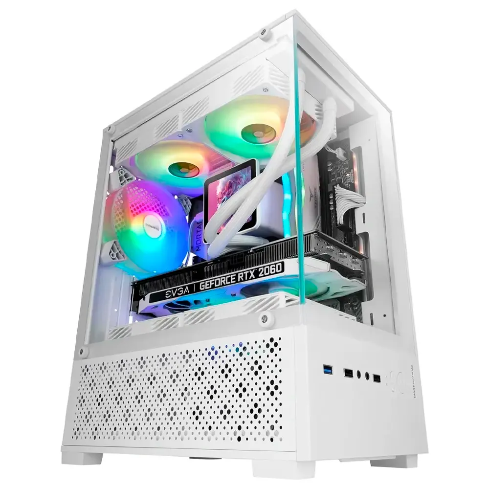 Caixa Micro-ATX Mars Gaming MC-SE2 FRGB Tempered Glass Branca
