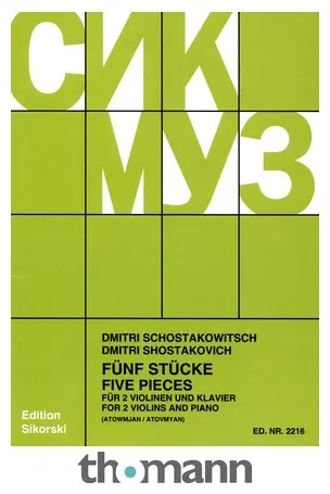 Sikorski Musikverlage Schostakowitsch 5 Stücke VL