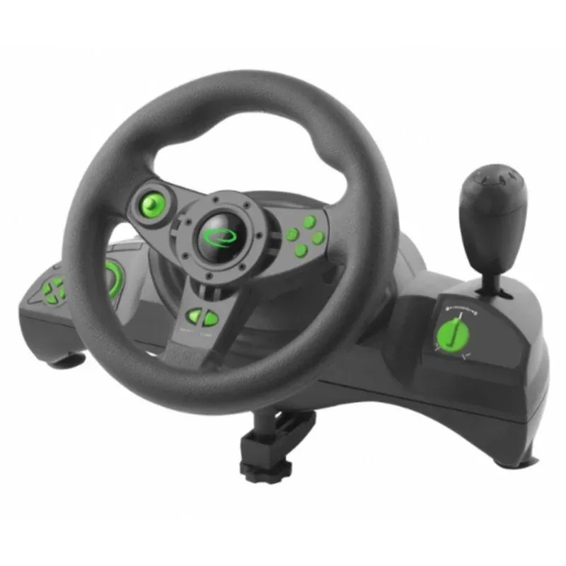 Volante Esperanza EGW102 12 Botões 270° PC Playstation 3 USB Preto Verde