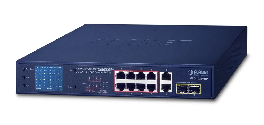 PLANET GSD-1222VHP network switch Unmanaged Gigabit GSD-1222VHP