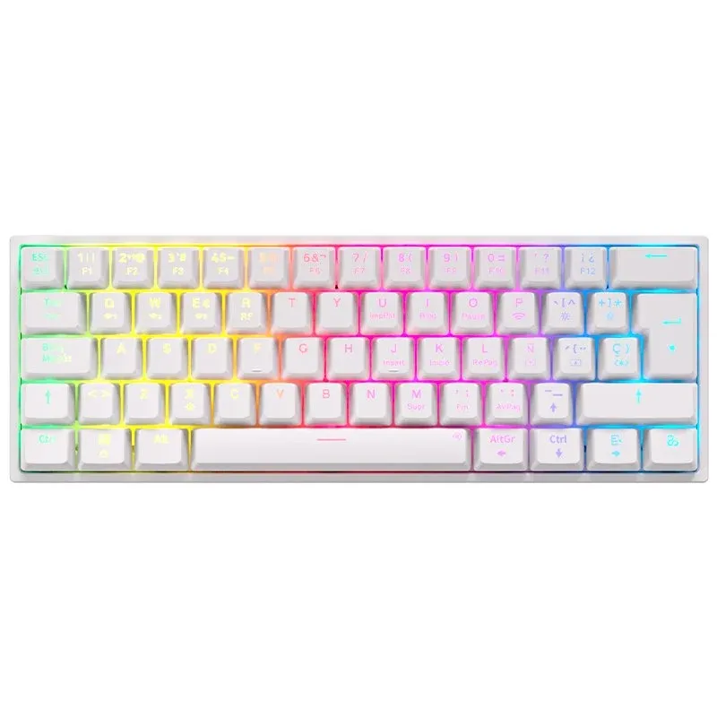 Newskill Pyros V2 Teclado Gaming Mecânico Sem Fios 60% Hotswap Branco