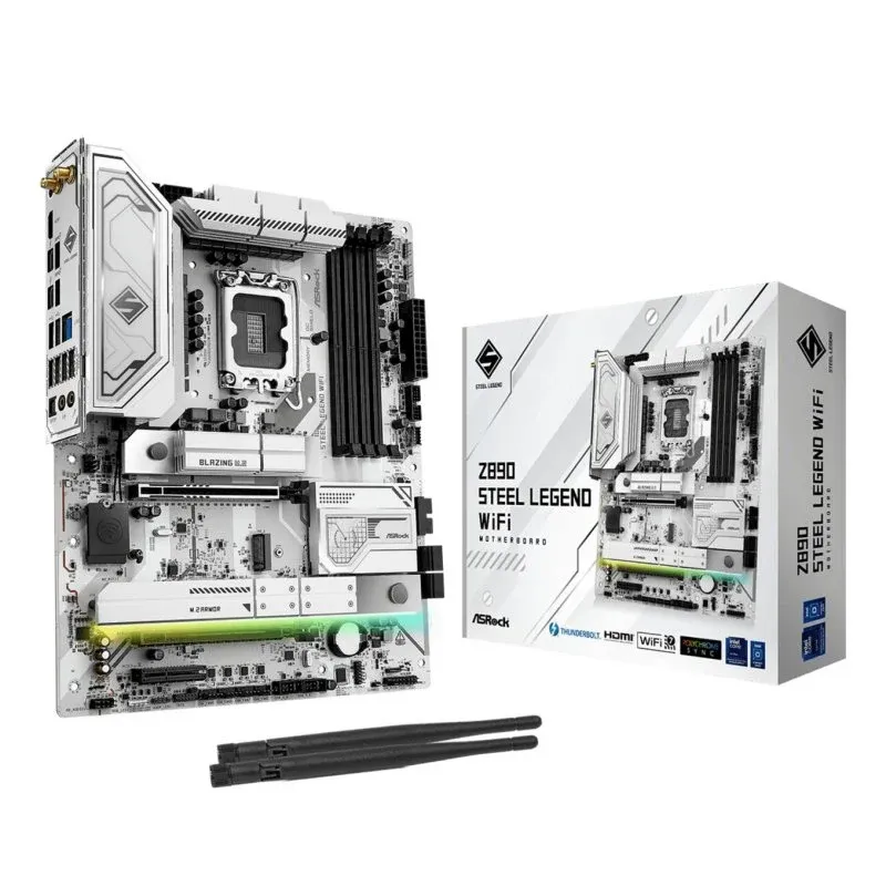 Asrock Z890 Steel Legend WiFi Motherboard ATX LGA1851 DDR5 Wi-Fi 7 Overclock