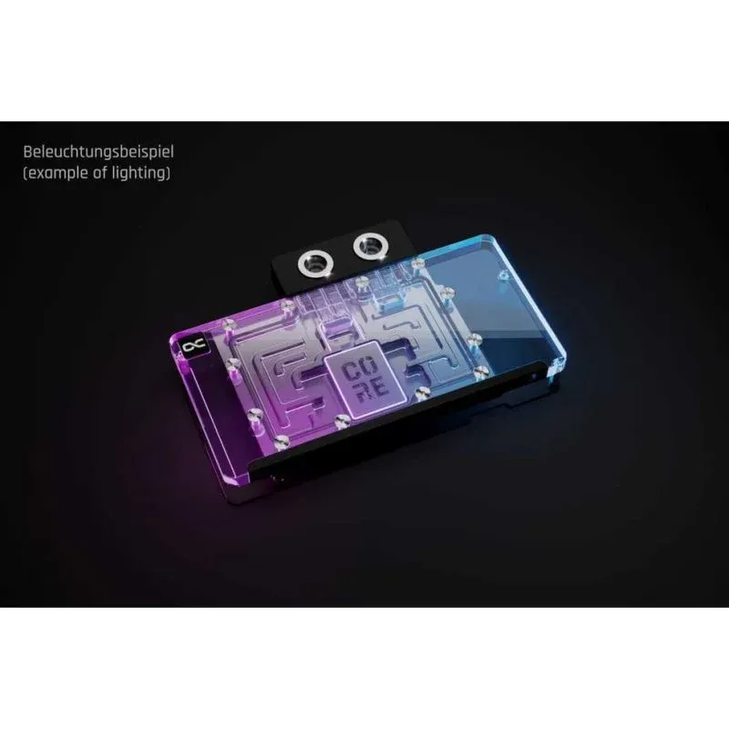 Refrigeração Líquida Alphacool WAK Core RX 9070 XT Hellhound Pure 197mm Backplate ARGB
