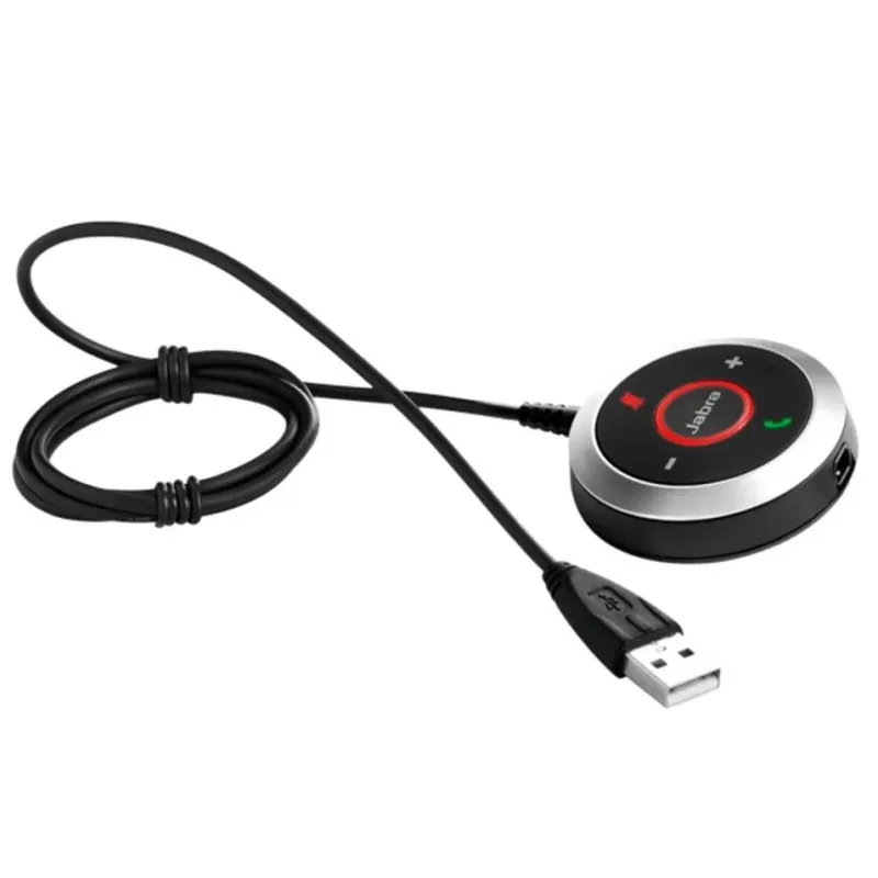 Auriculares Jabra Evolve 80 com controlador USB com cabo preto e prata