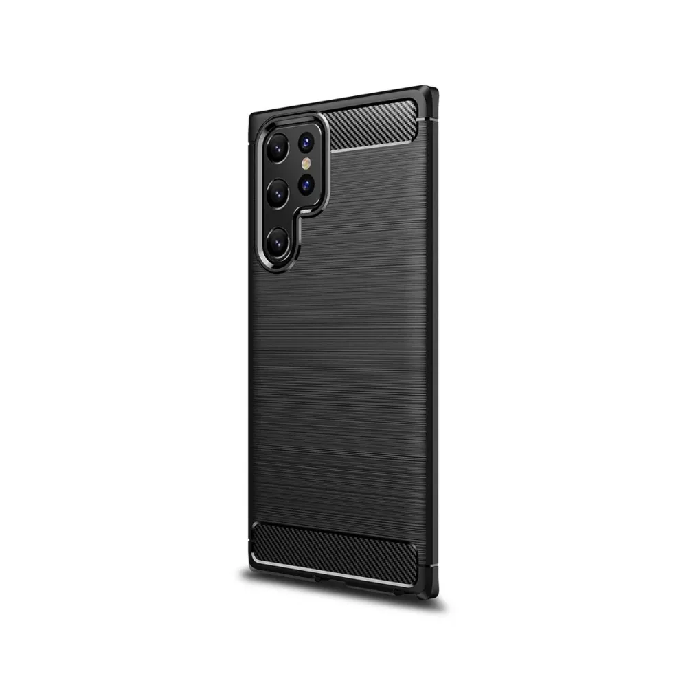 Capa Silicone Forcell Carbon Samsung S22 Ultra Preta