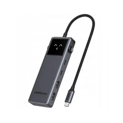 Hub USB-C Ugreen CM888 Uno 6 em 1 PD 85W HDMI 10Gbps Cinzento