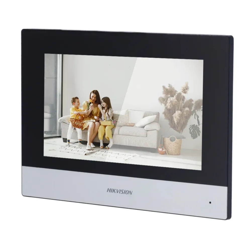 Monitor para Video Porteiro Hivision 7'' Tátil Preto - DS-KH6320-WTE1