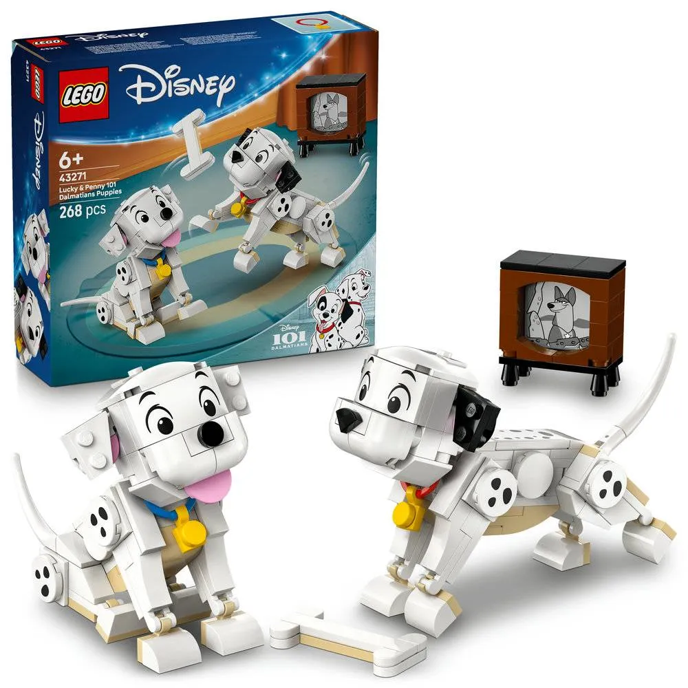 LEGO Disney Classic: Lucky & Penny: Cachorrinhos dos 101 Dálmatas | Idades 6+ | 268 Peças | Item 43271