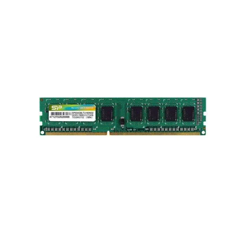 Memória RAM Silicon Power SP004GBLTU160N02 4GB 1x4GB DDR3 1600MHz CL9 Verde