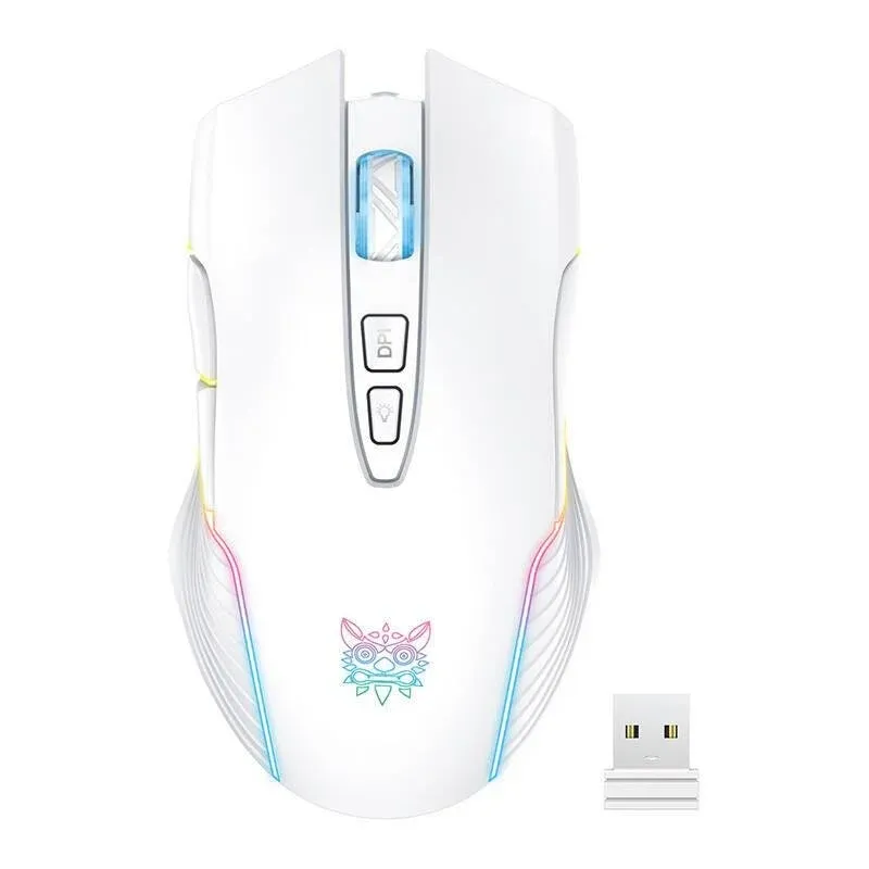 Rato ONIKUMA CW905 Wireless Gaming 3600 DPI Branco RGB 7 Botões
