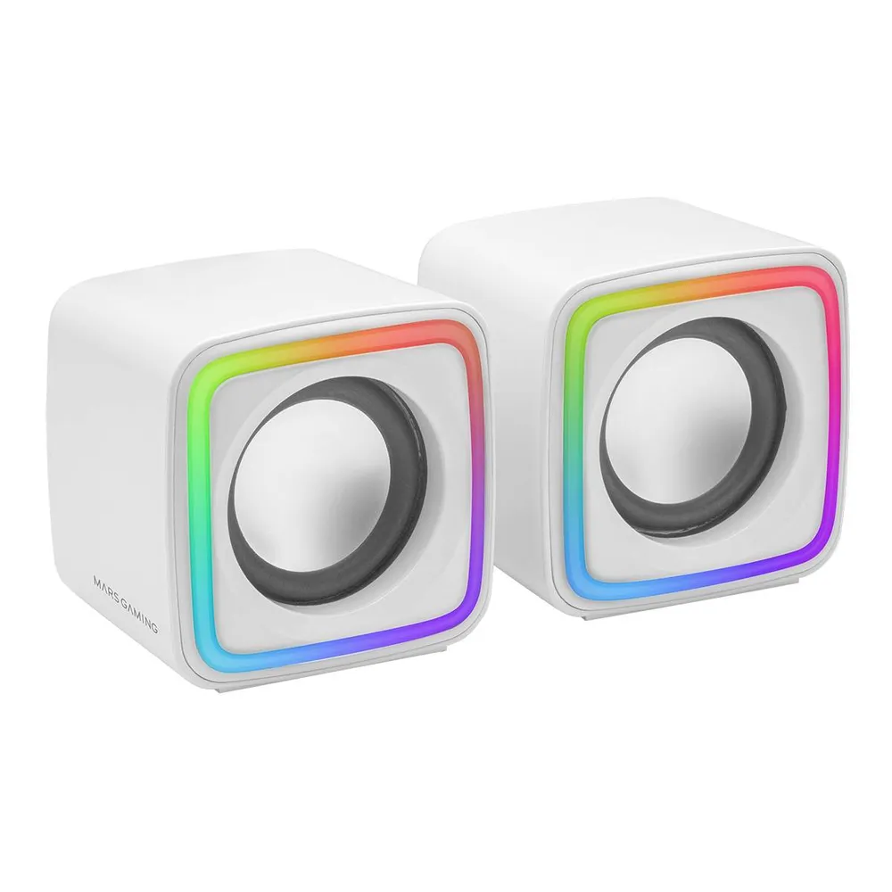 Colunas Mars Gaming MSCUBEW 8W RMS Branca