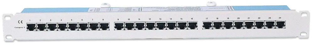 Intellinet Patch Panel, Cat5e, FTP, 24 Port, 1U, Beige/Grey 503754