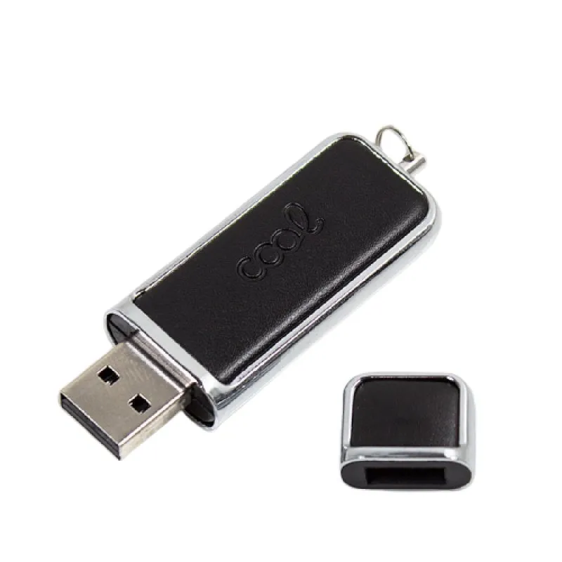 Pen Drive Cool 32GB USB 2.0 Couro Preto