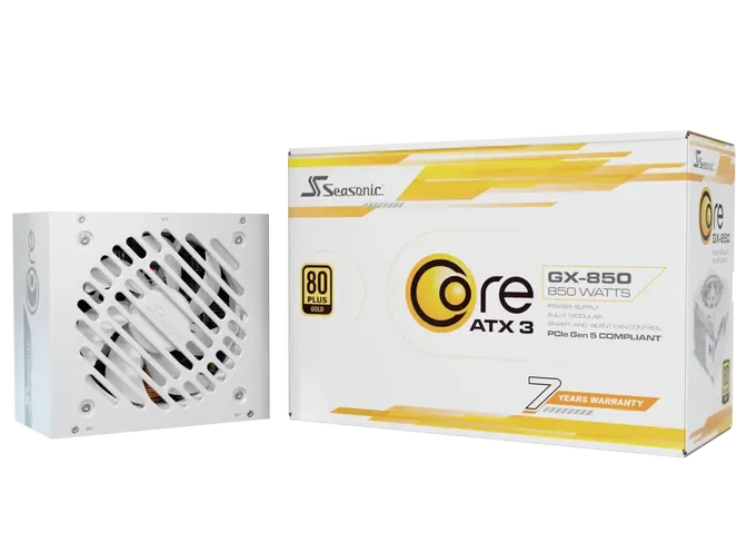 Fonte Modular Seasonic Core GX-850W V2 80+ Gold ATX 3.1 Branca