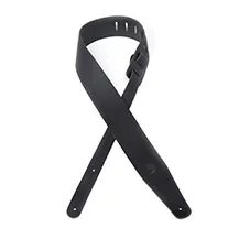 Correia Guitarra D'Addario 25TL00-DX 2.5 Thick Leather Black
